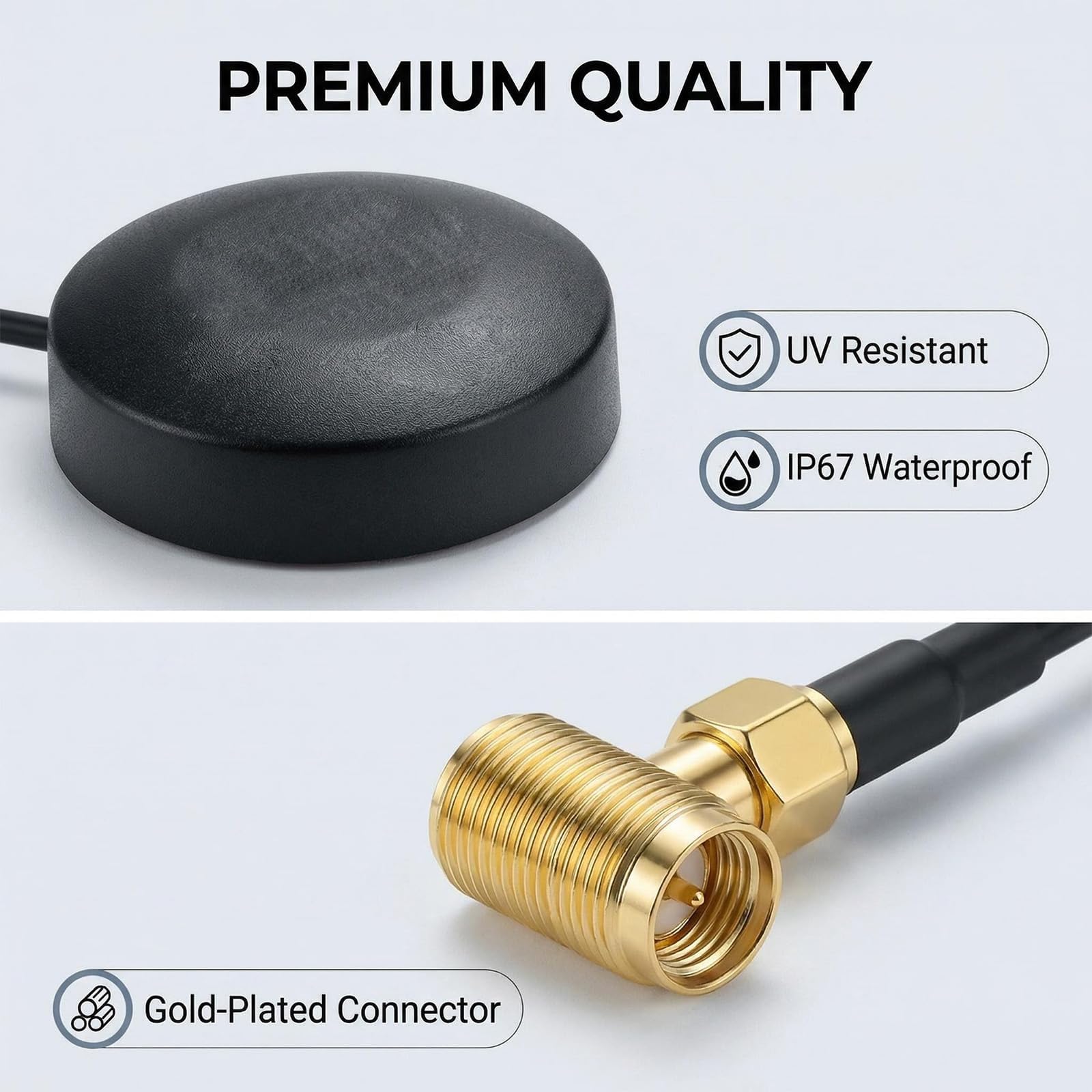 DAB+ antena samochodowa do cyfrowego radia samochodowego z przyłączem SMB, antena DAB z kablem 3 m, cyfrowa antena radiowa kompatybilna z Pioneer Kenwood JVC Alpine Pure