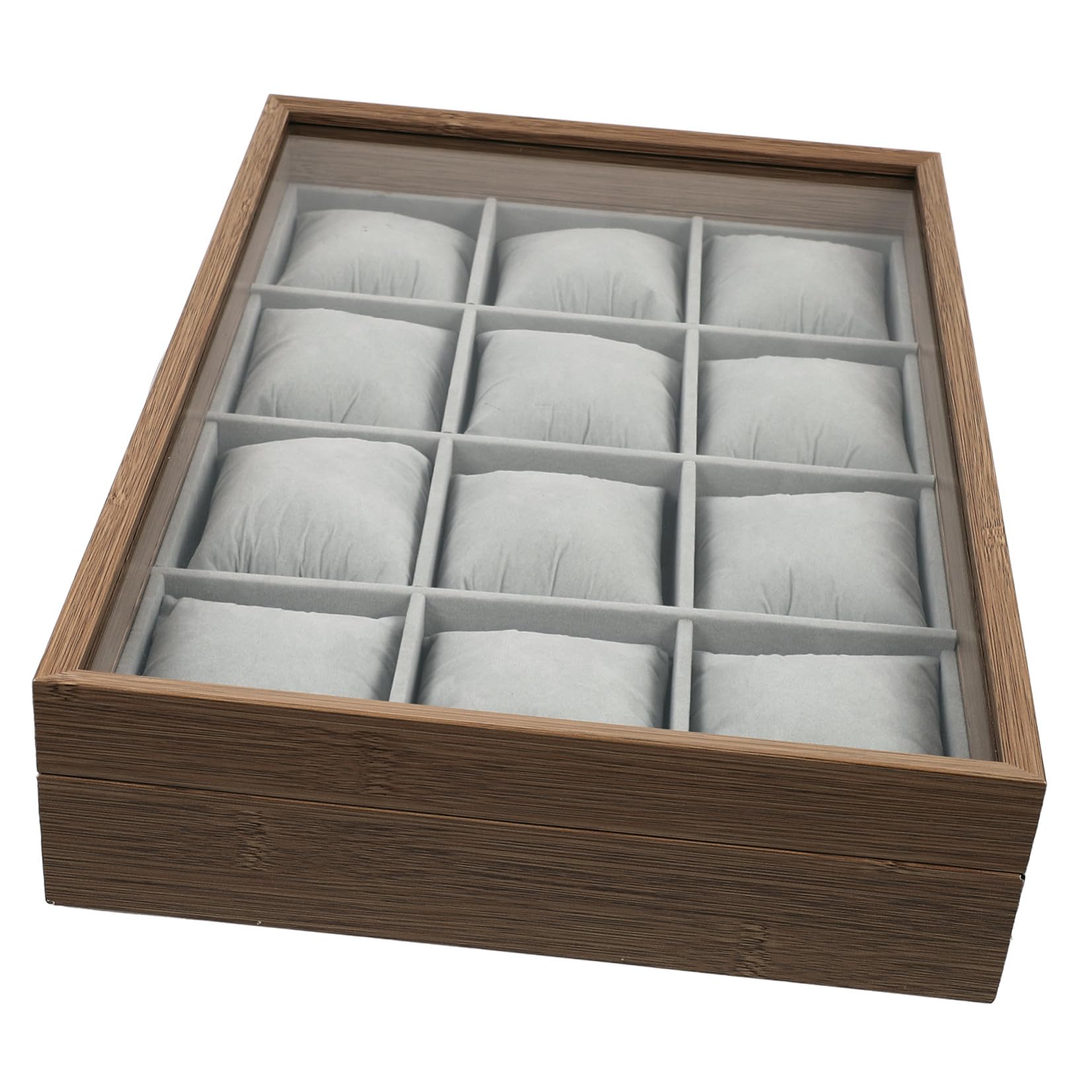 ABOOFAN Boîte de Présentation pour Montres en Bois 12 Compartiments
