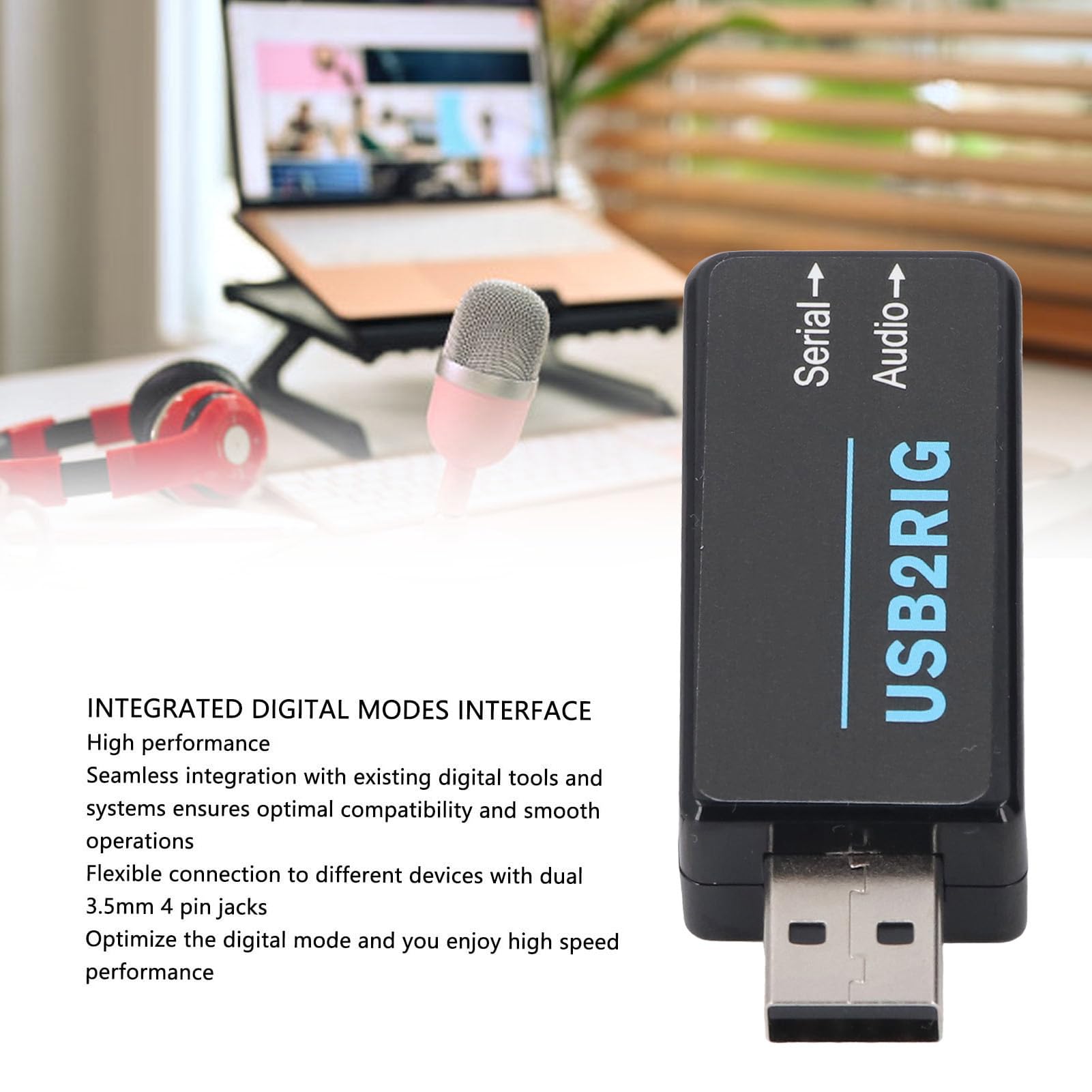 Adattatore Audio USB, 3.5mm 2 in 1 Doppio Adattatore Adattatore di Schede Audio Esterna, Supporto TTL/232/CIV, per Scheda Audio
