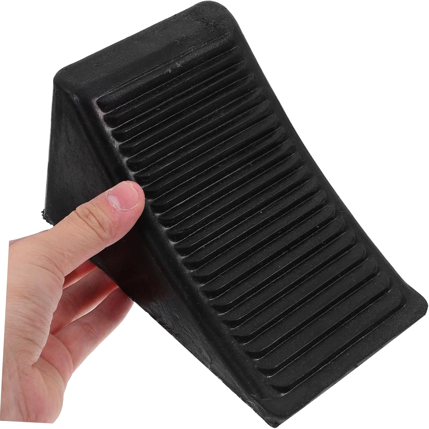 Portable Rubber Wheel Chocks 2 Pack Triangle Anti Slip Stoppers