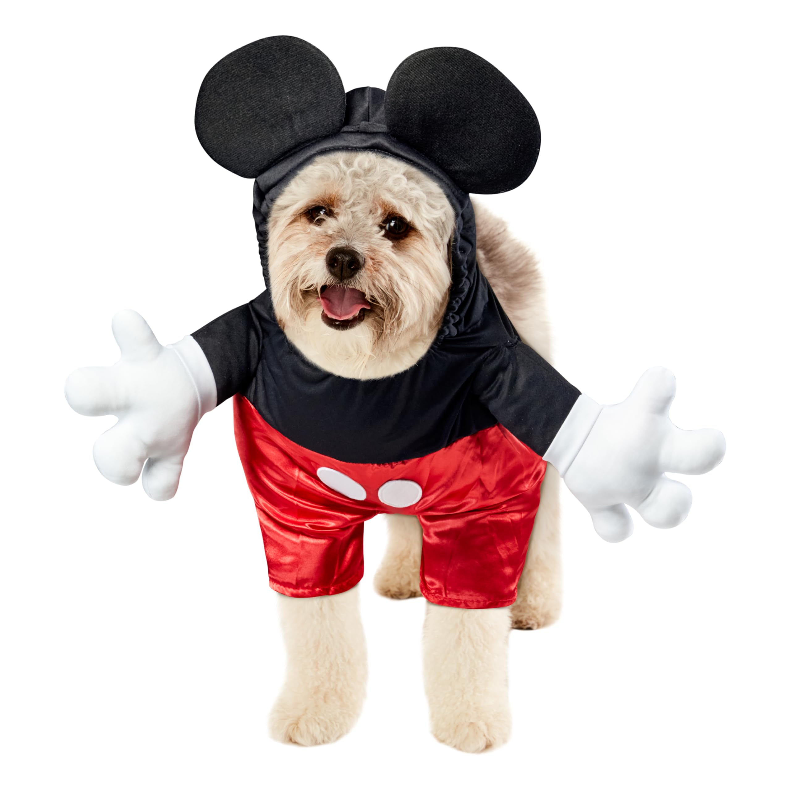 Rubie's unisex adult Disney: Mickey & Friends Pet Costume, Mickey Mouse Party Goods, Multicolor, M Neck 14.5 Girth 20 Back 15 US