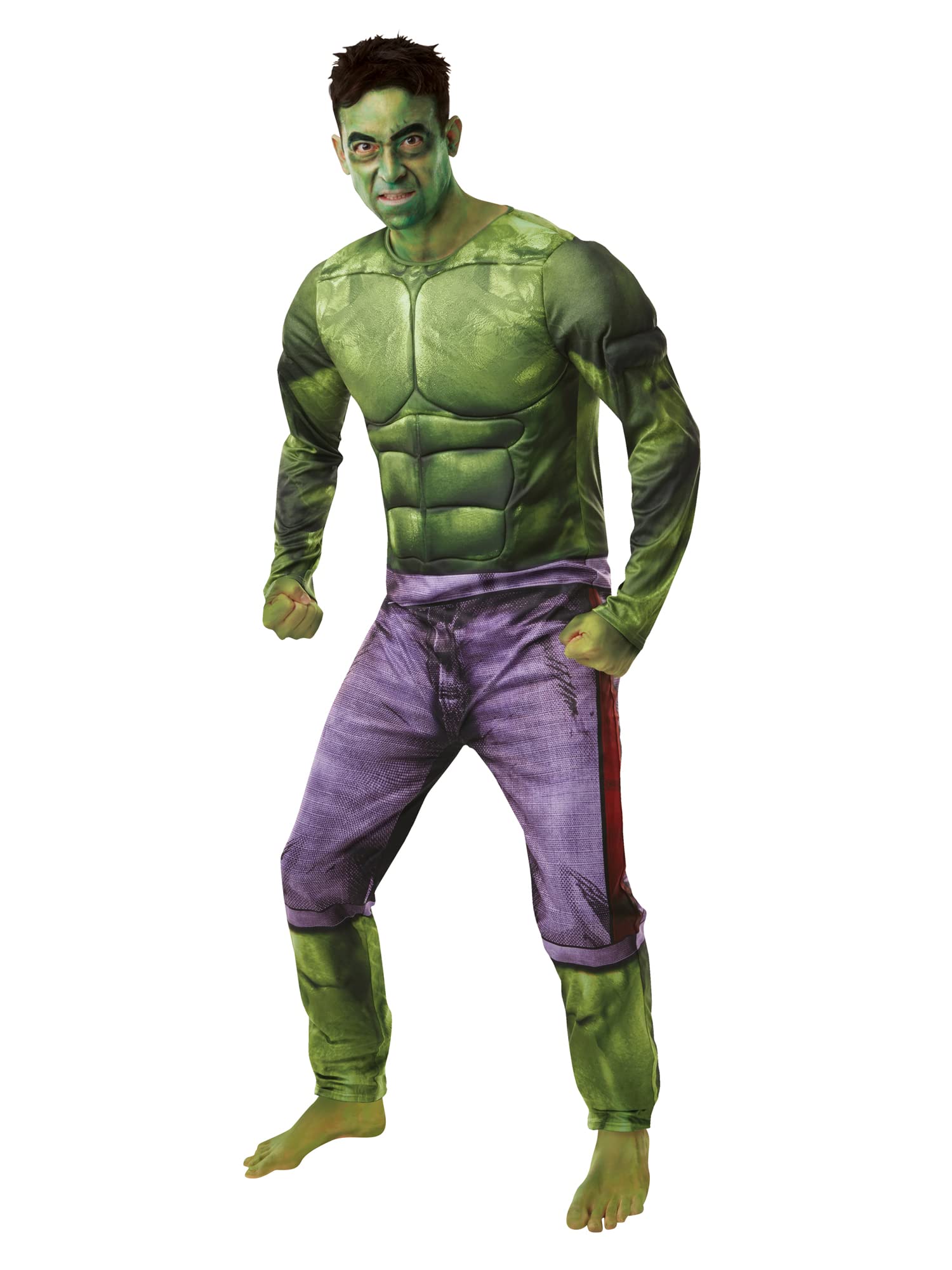 Rubie's Official Disney Marvel The Hulk, SuperHero Deluxe Costume, Adult Size Mens X-Large Halloween