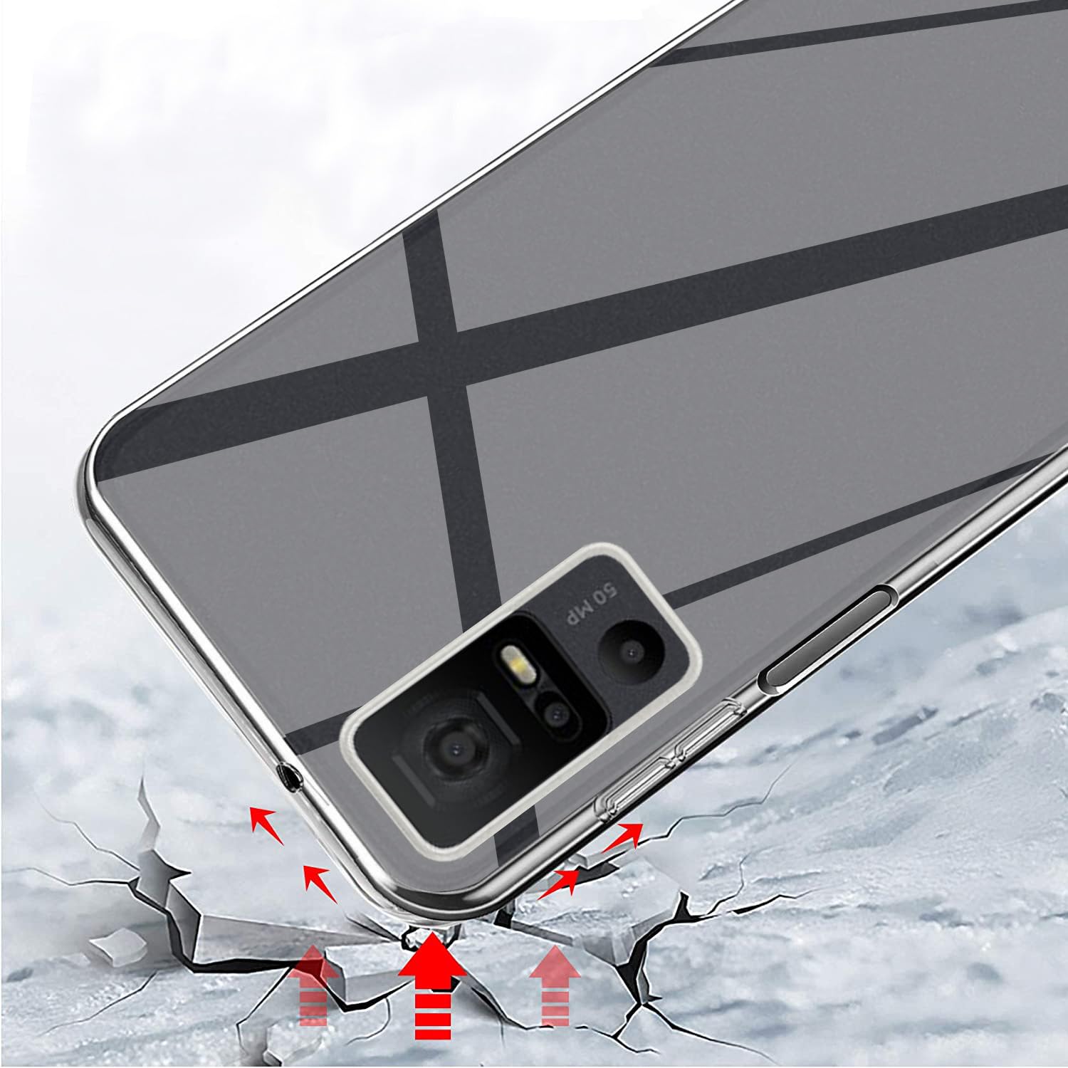 HuiYouMY Cover per TCL 40 NxtPaper 5G (6.60) con 2 Pezzi Vetro