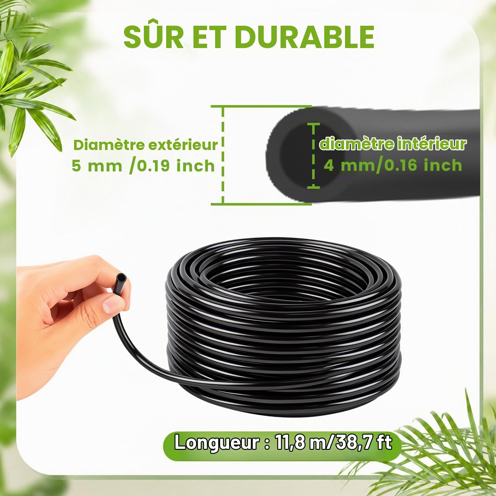 Landrip Système d'arrosage Automatique Accessoires,11.8M Kit d’Irrigation Automatique pour Plantes d'intérieur de Vacances pour jusqu'à 15 Plantes en Pot, Parterre de terrasse,Balcon
