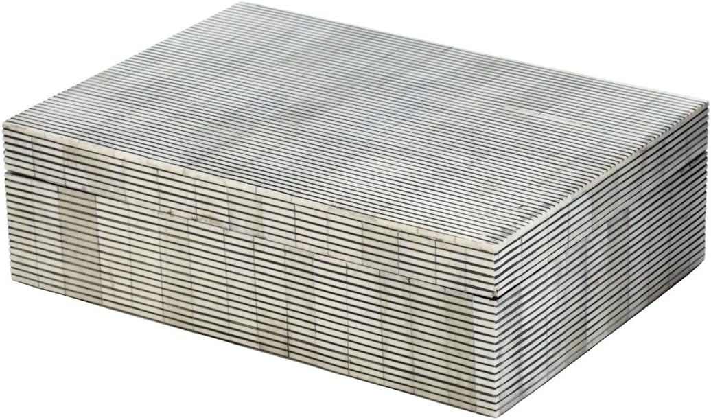 ELK 344057 Pin Stripe Bone Large box, Grey, 3.00x10.00x7.00 -