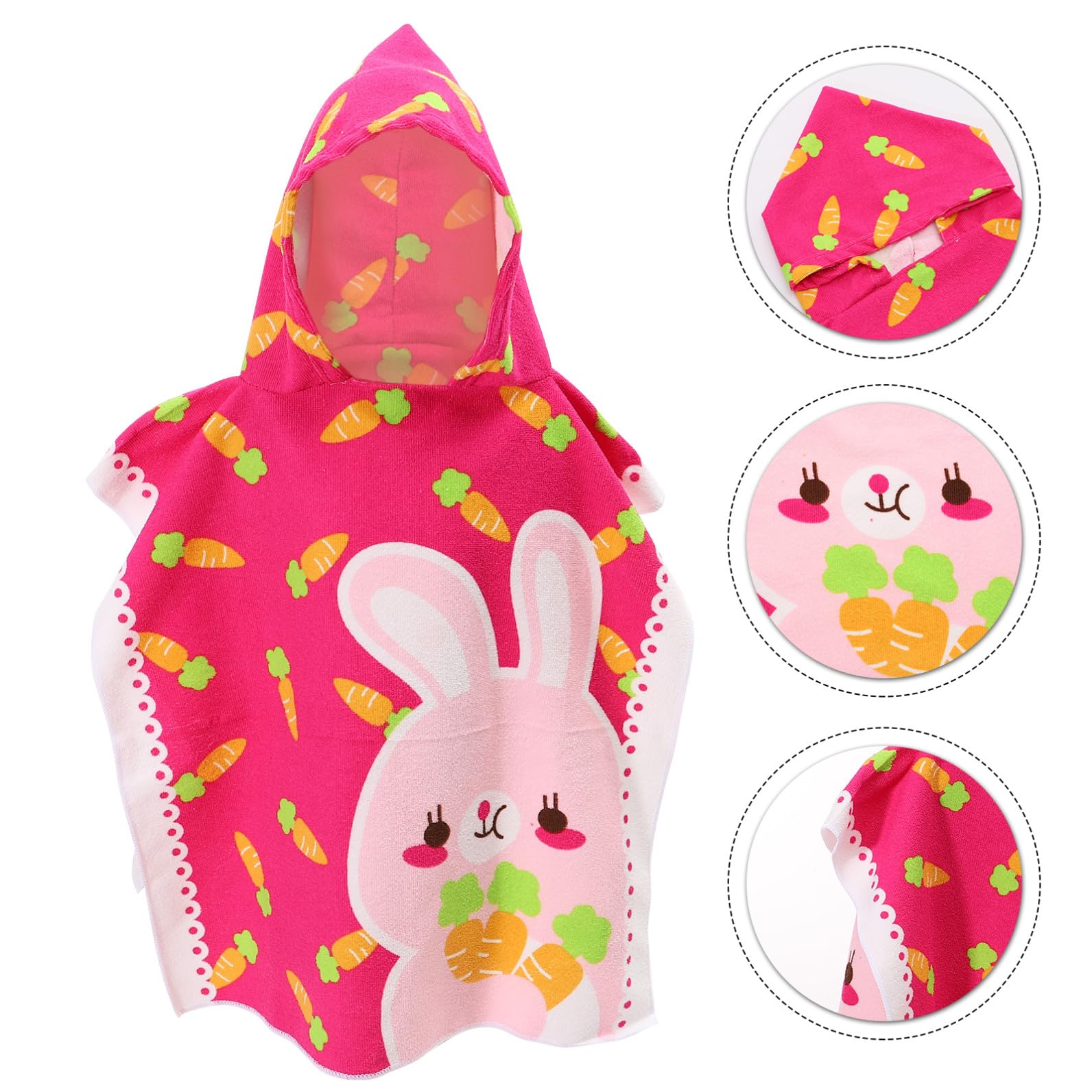 Cabilock 4 Piezas De Albornoz para Toalla Tipo Poncho Toallas para Bebés Pequeños Toalla De Baño con Capucha para Pequeños Toallas para La Cara Toalla De Baño para Toalla De