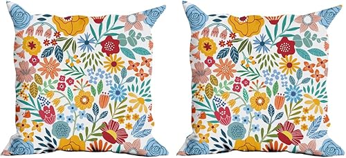 Miniatura 2 de Paquete de 2 fundas de almohada retro de 18 x 18 pulgadas, almohadas decorativas para sofá, bar, sofá, silla, hogar, dormitorio, oficina, asiento de