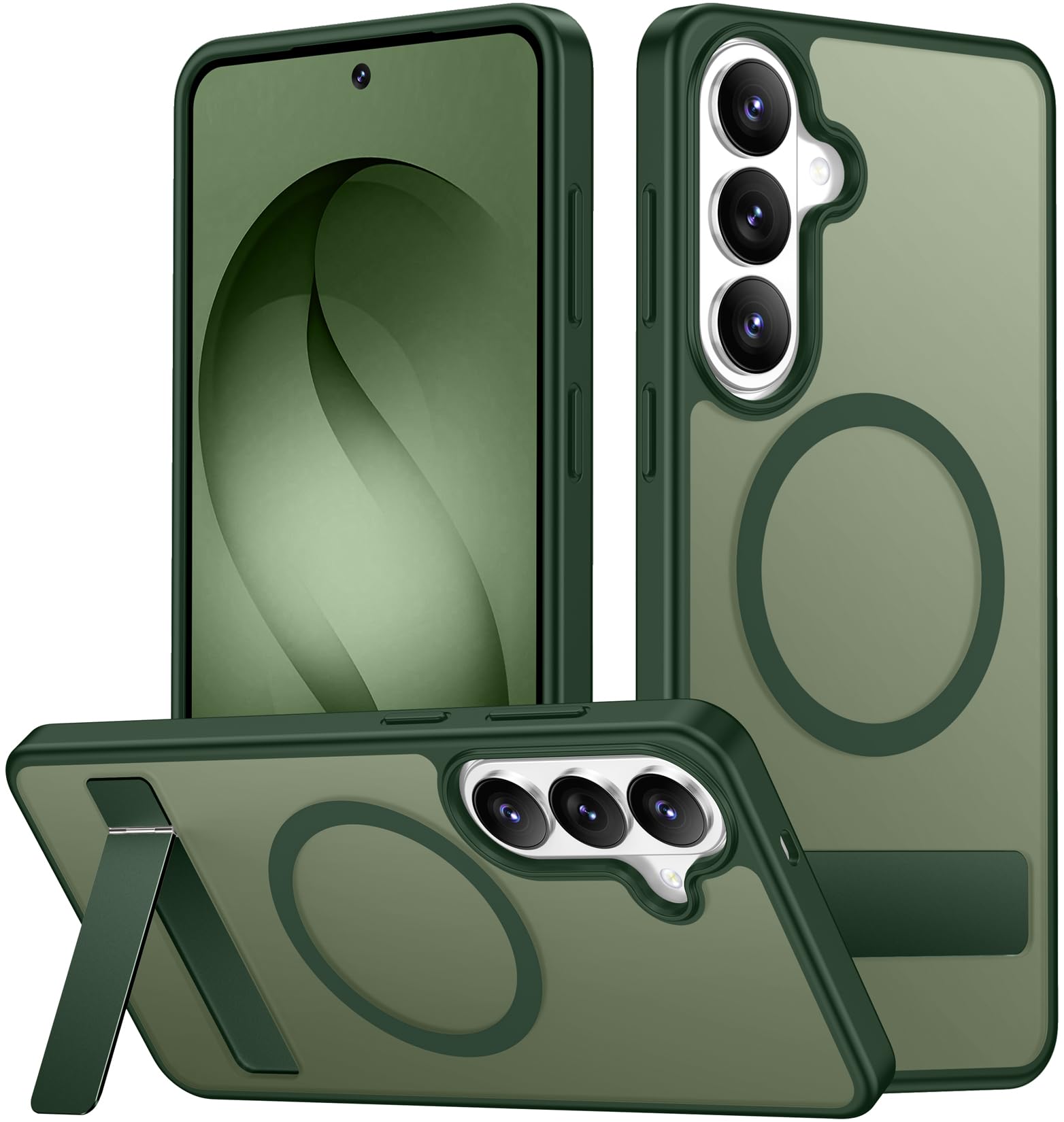 SPIDERCASE for Samsung Galaxy S26 Plus Case, Built-in Stand, Green