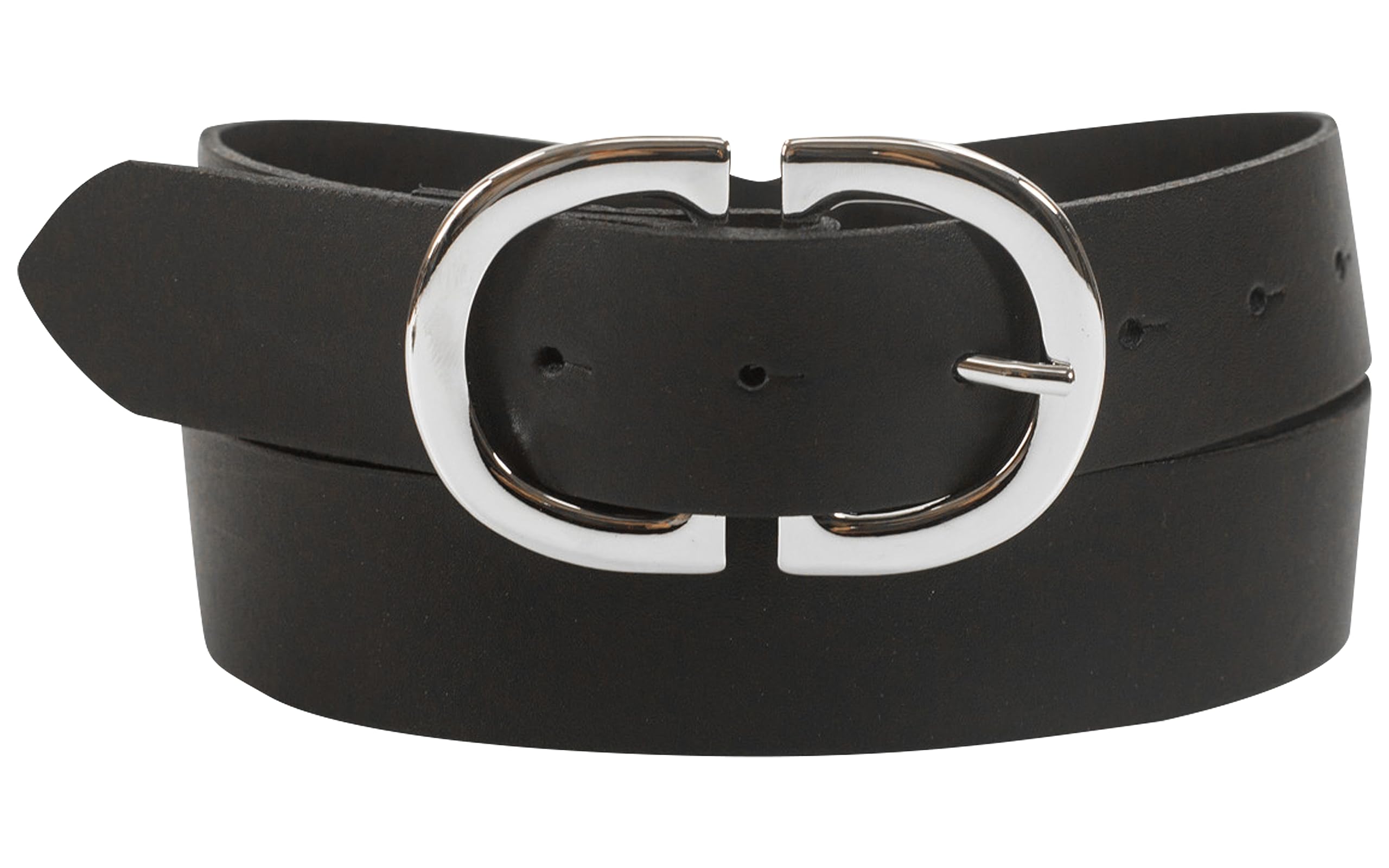 fashionchimp Basic Damengürtel aus 100% echtem Leder, Ledergürtel mit eleganter Doppelschließe, Breite ca. 3,3cm, Made In Germany