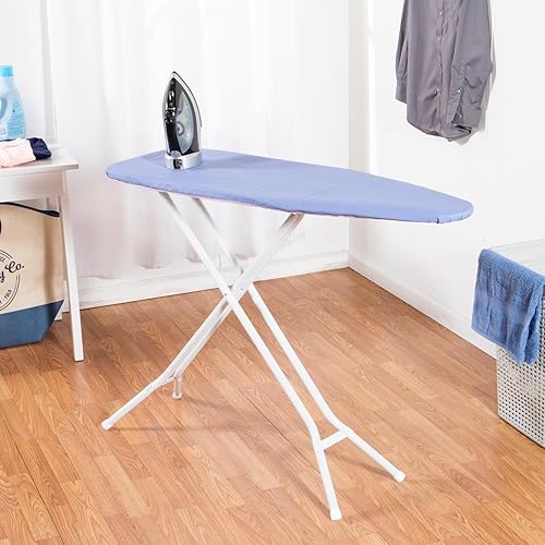 Miniatura 6 de Tabla de planchar mesa de hierro plegable, fabricada en Estados Unidos por Seymour Home Products  Incluye funda y almohadilla (azul siempre)  Tamaño