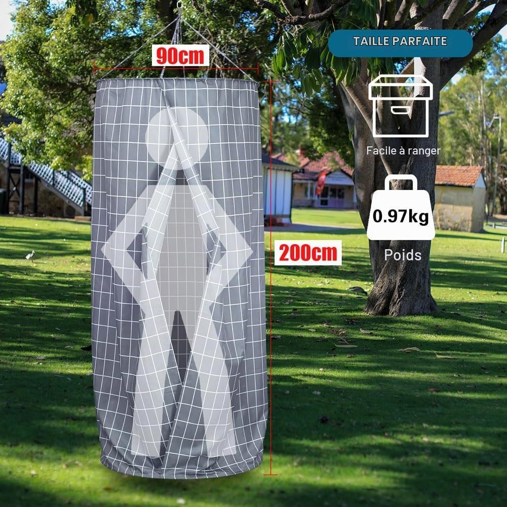 Tente de Douche Camping Pop Up Cabine Essayage Pliable Portable Tente Privée Douche Camping Abri de Plein Air Vestiaire Extérieure Intérieure 80 x 200cm (Couleur : A)