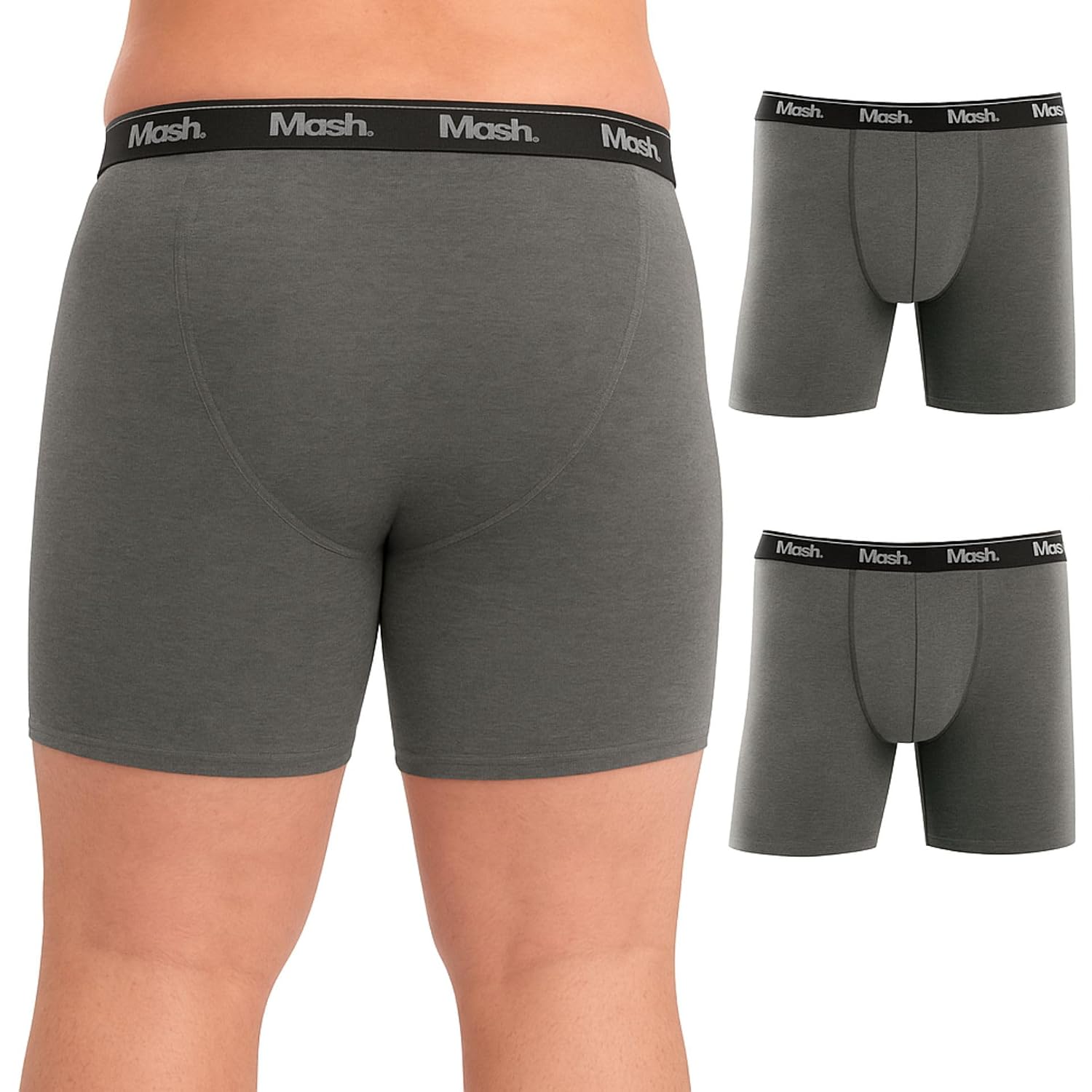 Kit 2 Cuecas Boxer Plus Size Mash Antiassadura Cotton Algodão Respirável Masculina