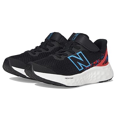 New Balance Kids Fresh Foam Arishi v4 Bungee Lace with Top Strap (Little Kid) Kids Shoes Black/Azure/Blast Red