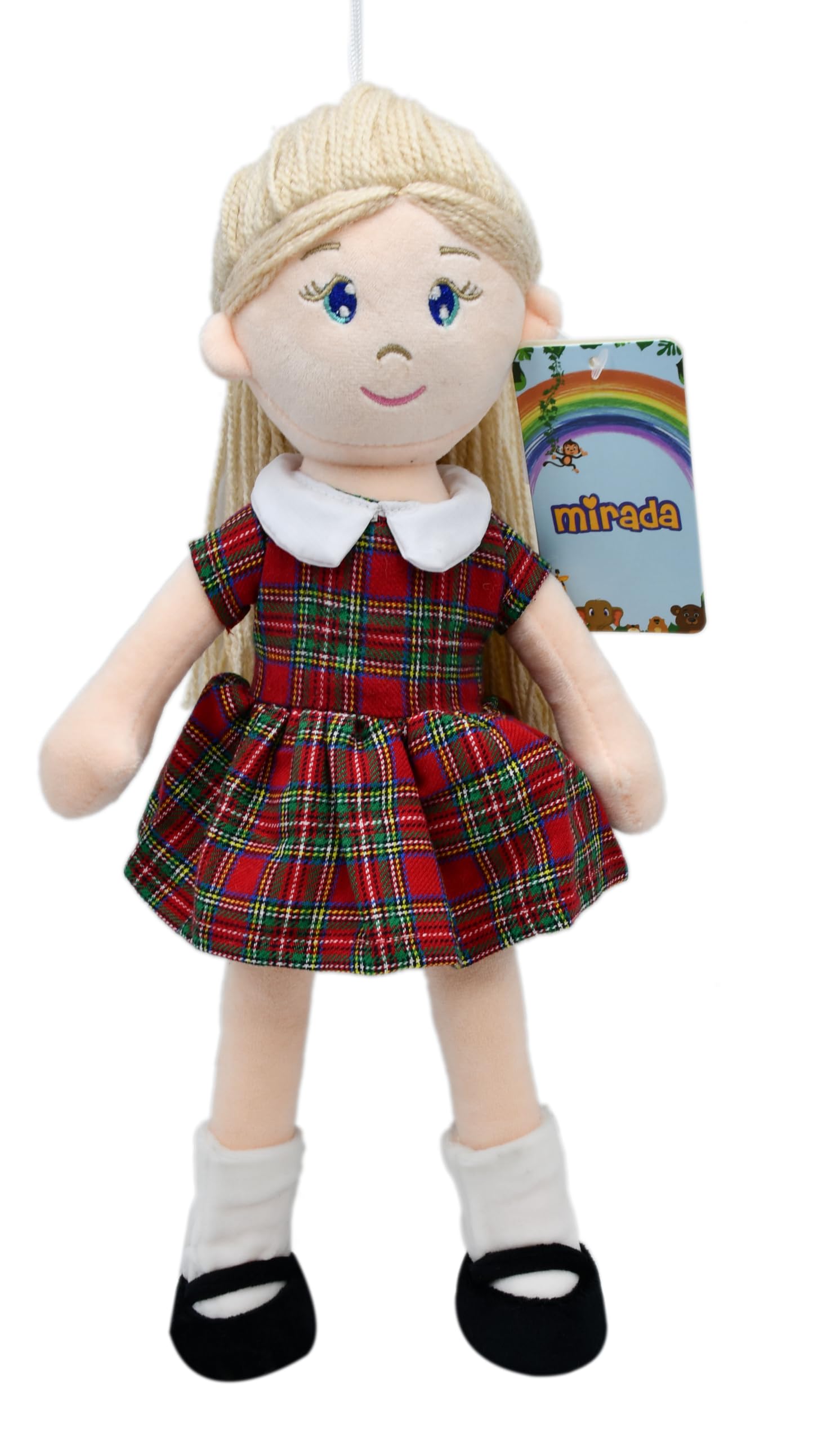 Mirada Cute Huggable Gudiya Mia School Girl Rag Doll Soft Toy for Baby Girls/Kids | Washable & Super Soft Fabric Body|Stuffed Plush | Ideal Gift for Rakhi/Raksha Bandhan/Birthday - 38cm - Image 5 thumbnail