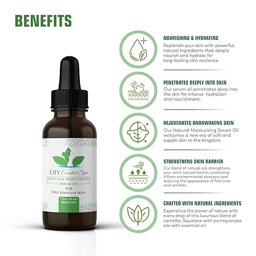 Miniatura 3 de Aceite de suero hidratante natural, aceite facial, para pieles secas y sensibles.