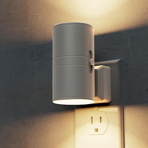 Miniatura 18 de Luz nocturna L LOHAS LED, luces nocturnas regulables enchufables a la pared, [1 unidad] lámpara nocturna de metal para adultos, luces nocturnas