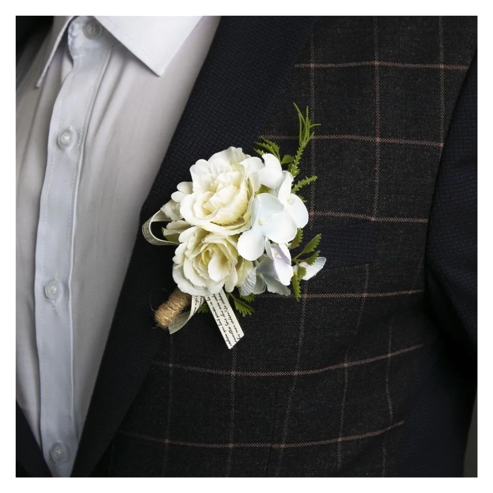 GHHZML Boutonniere Simulated Floral Corsage Bride Brooch Pin Artificial Flower Silk Wedding Boutonnieres Calla Lily Groom