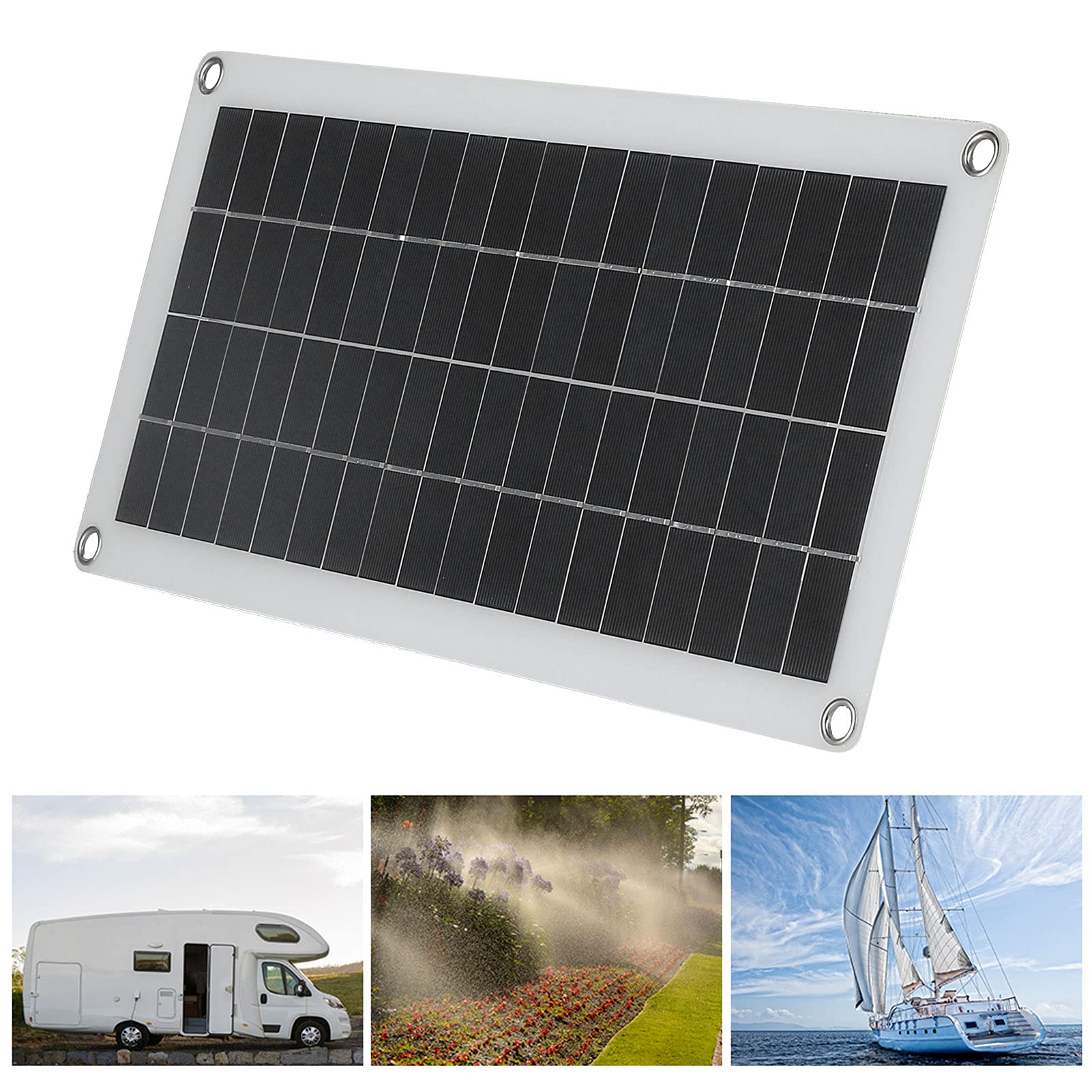 Polysilizium-Solarmodul, 20 W 18 V Solarmodul, Polykristalline Solar- und Windkraft-Solarmodule, Silizium-Solarzellen-Panel-Ladegerät-Set, Solar, Solarmodule