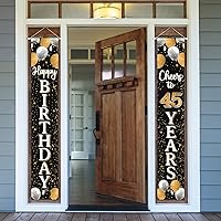 Vista 8 de Cartel de puerta de feliz cumpleaños 15 negro y dorado – Fondo de bienvenida a los quince años de edad, decoración de fiesta de cumpleaños 15.