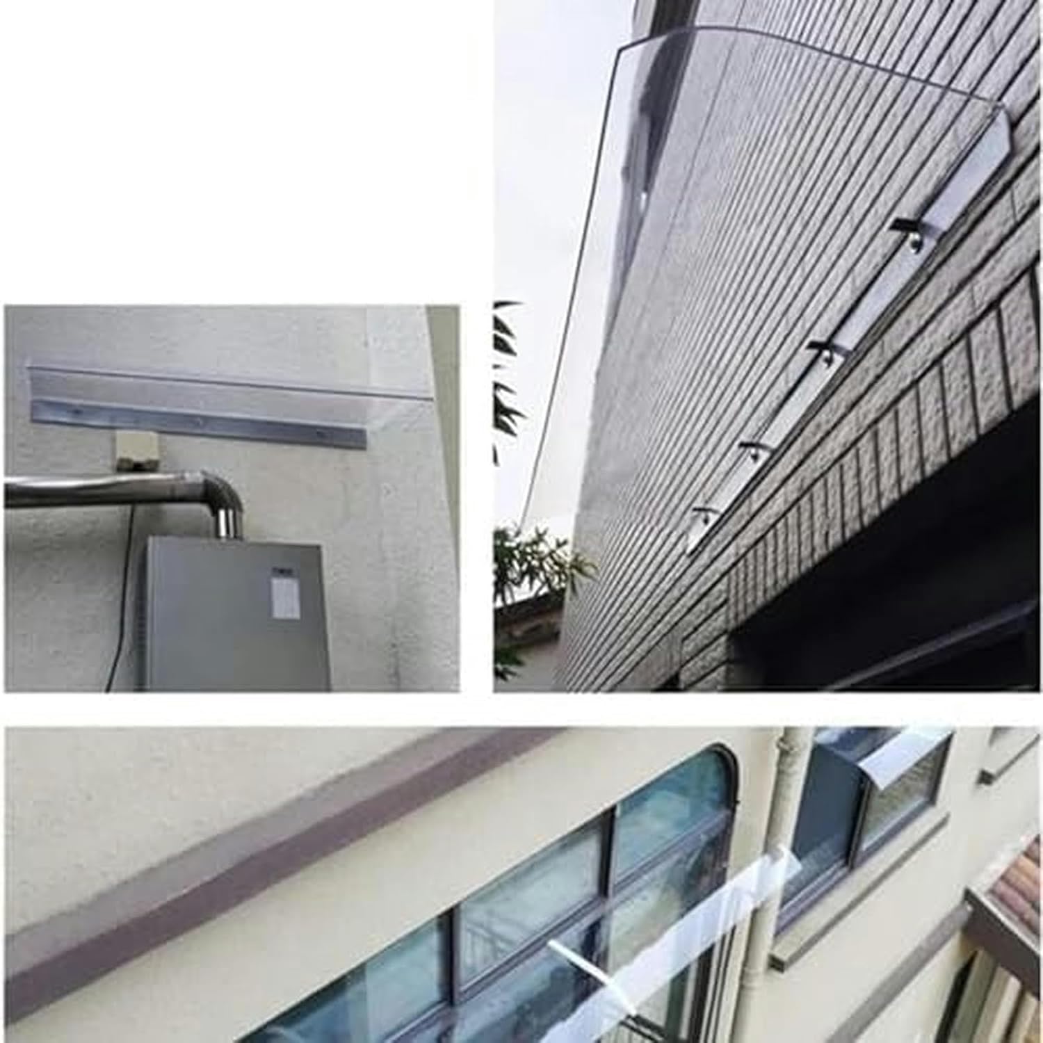 Window Awning Door Canopy Arched Sun Canopy,Invisible Front Door Canopy,Outdoor Garden Patio Sun Shetter Pergola,Roofing Rain Shelter,Polycarbonate Cover