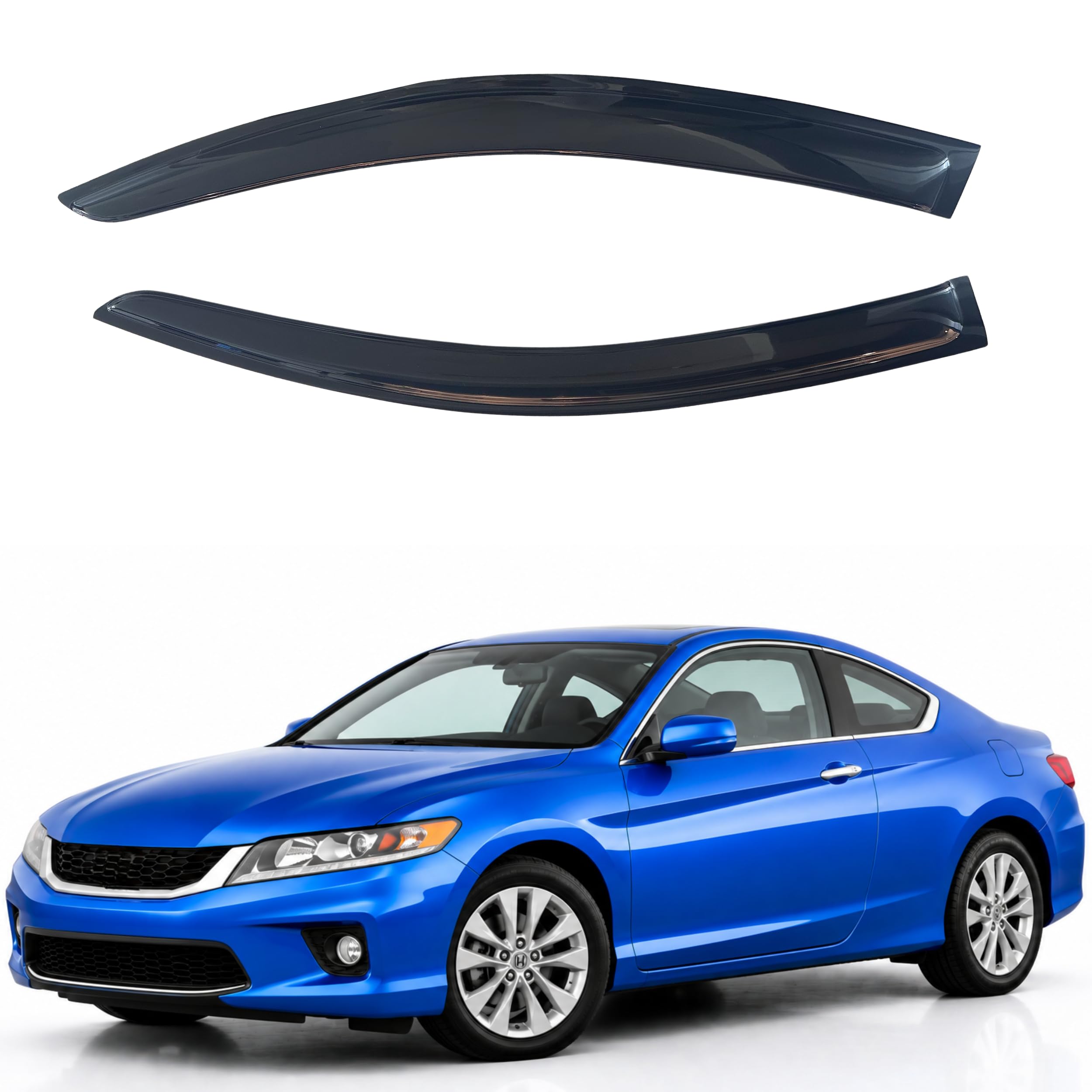 IG Window Visors Fit for 2013-2017 Honda Accord Coupe, Out-Channel Rain Guards Vent Wind Deflectors 2PC, Car Accessories for 13-17 Accord (Coupe Only)