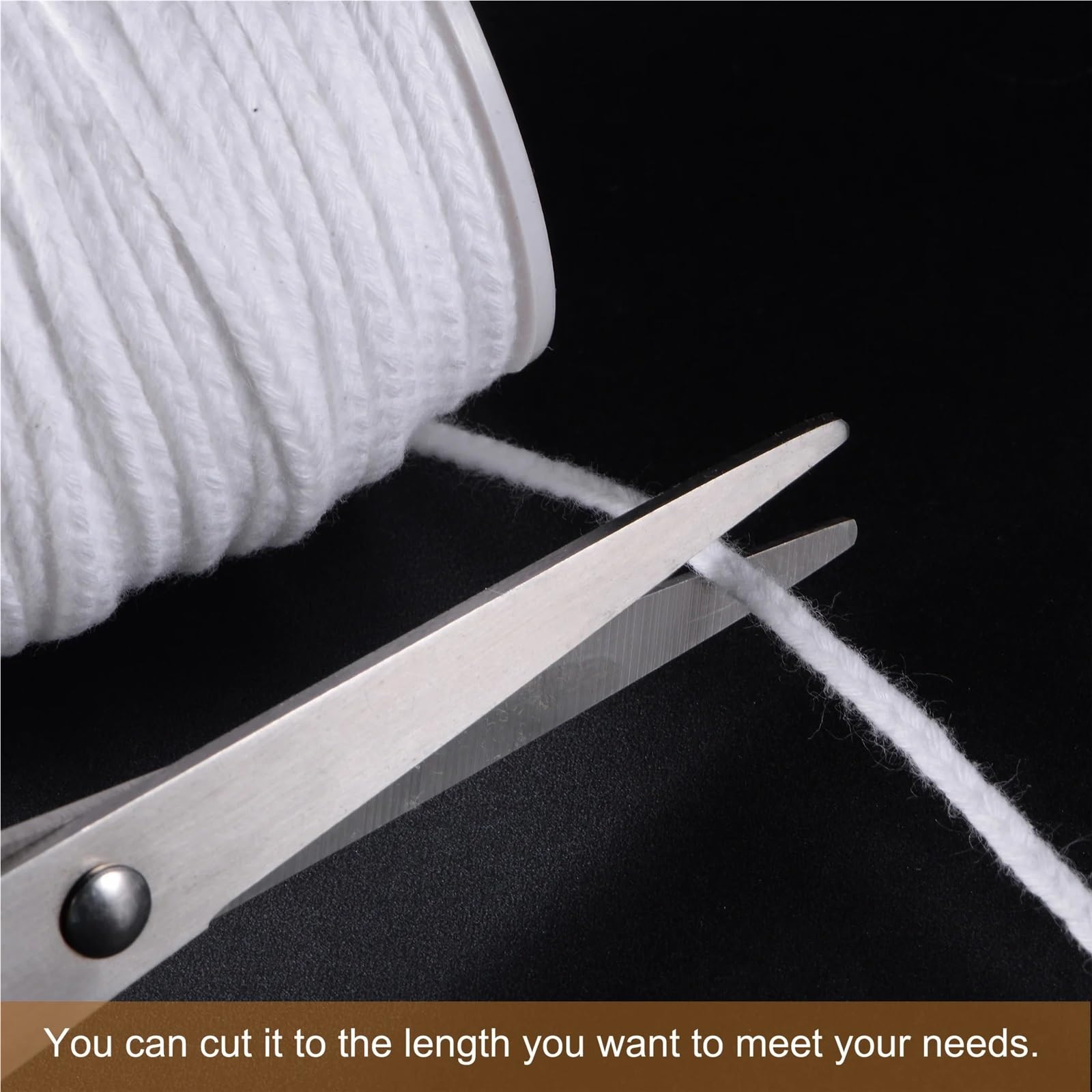 Wymień mocny knot z bawełny 1 rolka 200 stóp, 61 m, płaski bawełniany warkocz, 2,7 mm, knot do świec samodzielnego wyrobu i lamp naftowych