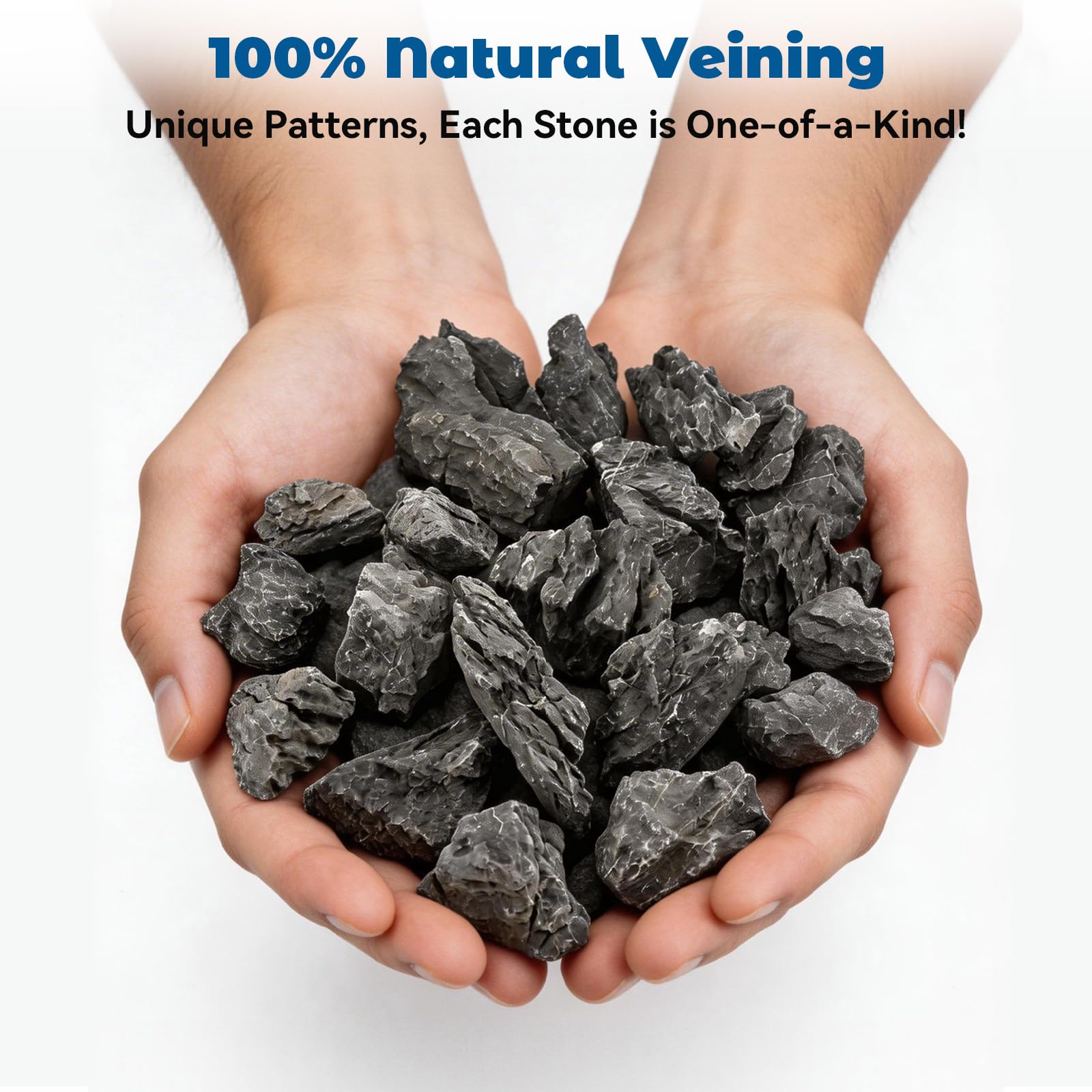 500g Natürlicher Seiryu Rock, 3-6 cm Aquarium Steine Aquarium Deko für Aquascaping und Landschaftsgestaltung Dekorative Steine für Aquarien, Bepflanzte Aquarien und Amphibien Terrarien
