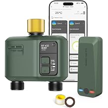 WiFi Water Timer 2 Zone for Garden Hose, Brass Inlet
