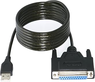 Sabrent USB 2.0 To DB25 IEEE-1284 Parallel Printer Cable Adapter [THUMBSCREWS Connectors] (CB-DB25)