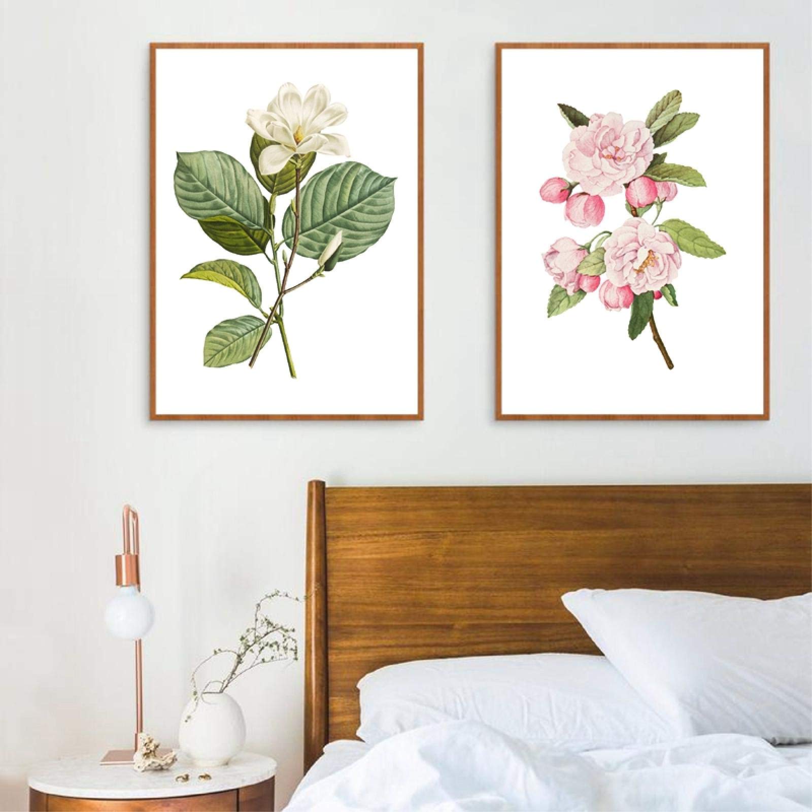 Affiches sur toile fleurs blanches lot de 2 tableaux muraux 40x60 - 8