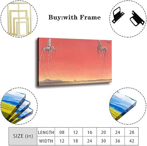 Vista 154 de 40 pinturas famosas de Dali - Salvador Dalí - El Ángelus arquitectónico del mijo - Póster artístico en lienzo y arte de pared, póster moderno