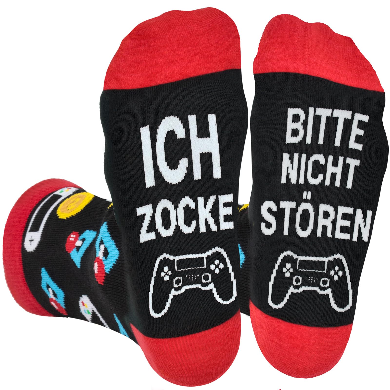 Dealswin Lustige Gaming Socken Gamer Geschenk Mit Spruch Bitte Nicht Stören Ich Zocke Zocken Socken Lustig Neuheit Weihnachts Ostern Geburtstag Geschenke Für Zocker Männer Herren Jungs Frauen Damen