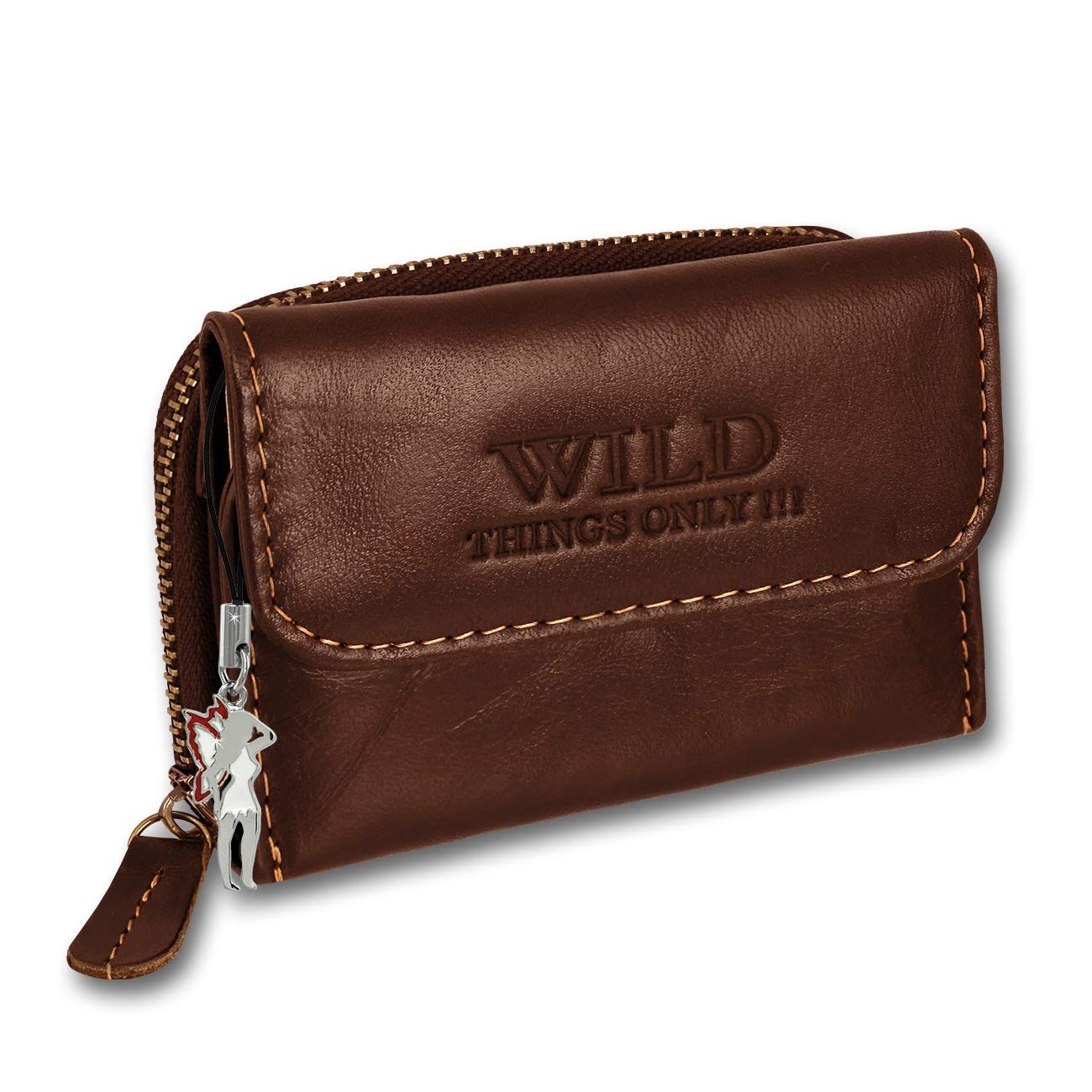 DrachenLeder Minibörse braun Leder Unisex Jugend OPJ120N