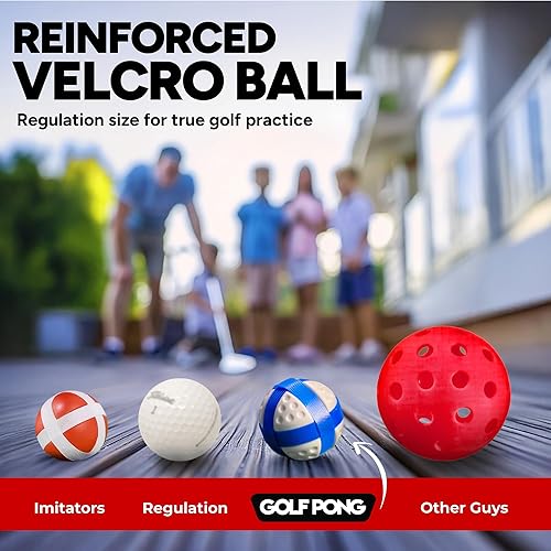 Miniatura 4 de Juego de Golf Pong Edición Versus, (Paquete de 2) Juego de Patio, Juego de Césped Gigante, Juego de Golf de Astillado Portátil para