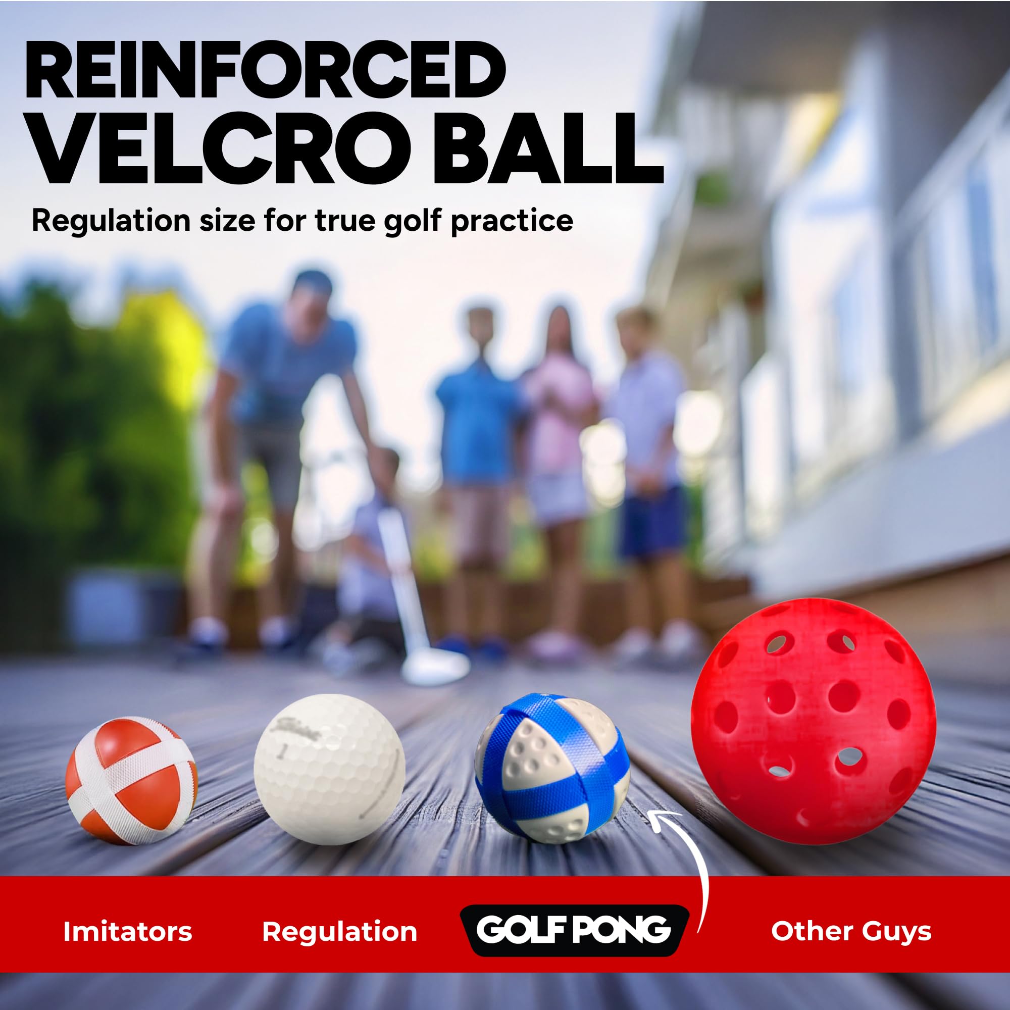 Golf Pong Game Set, Jumbo Backyard Lawn Game, Portable Indoor-Outdoor Chipping Golf Gift for Men, Women & Family