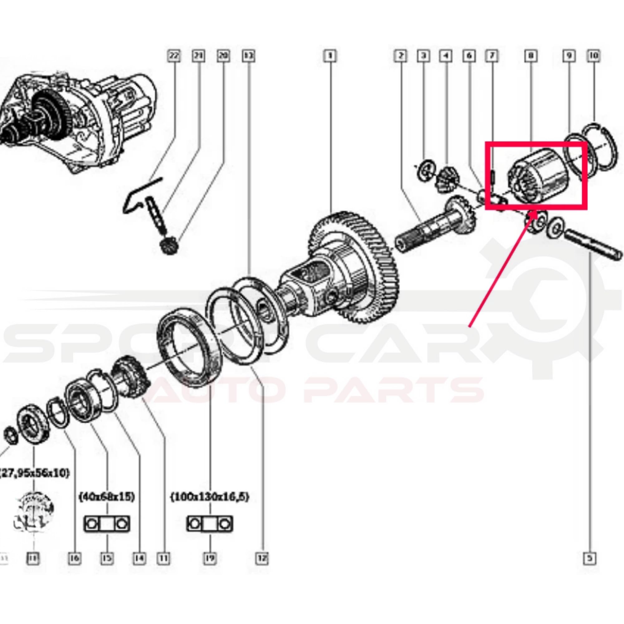 Differentialgetriebe PF6 PK6 Master Trafic Laguna 8200196615