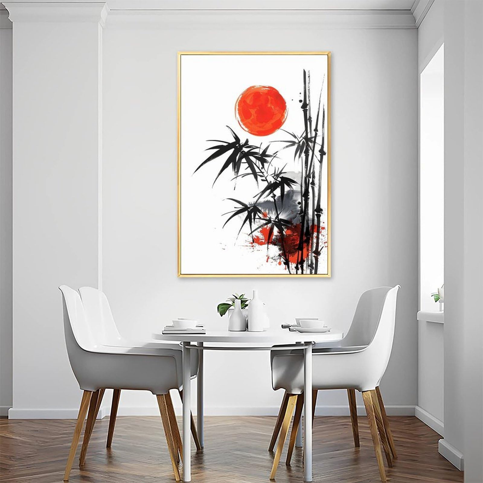 Amazon.co.jp: 千年筆が紡ぐ竹と太陽の神話 絵画 アート パネル 日本風