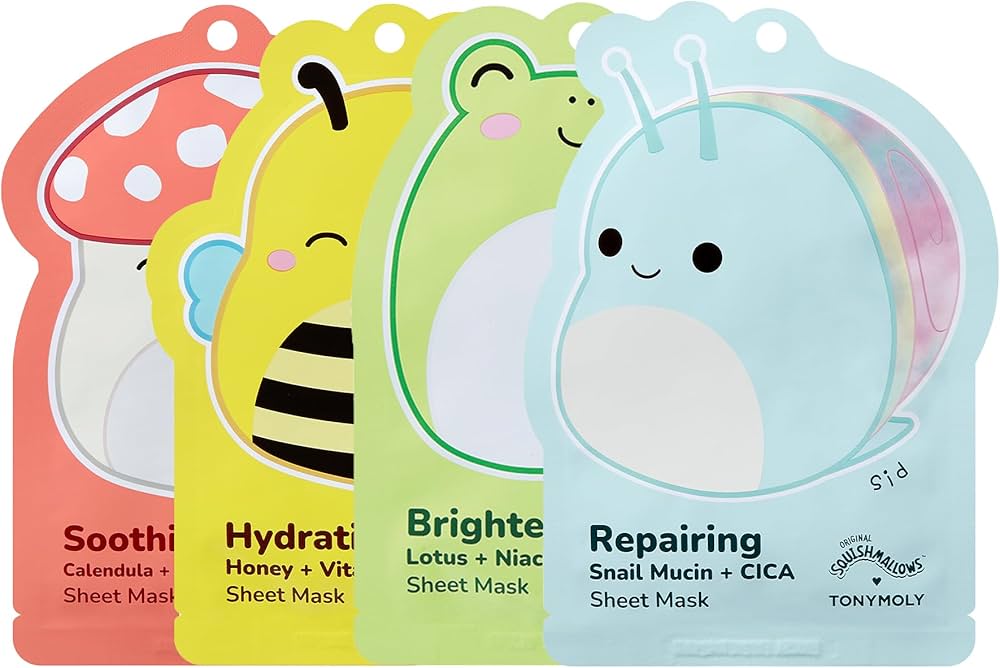 Amazon.com: TONYMOLY x Squishmallows Sheet Mask Set – 4-Pack