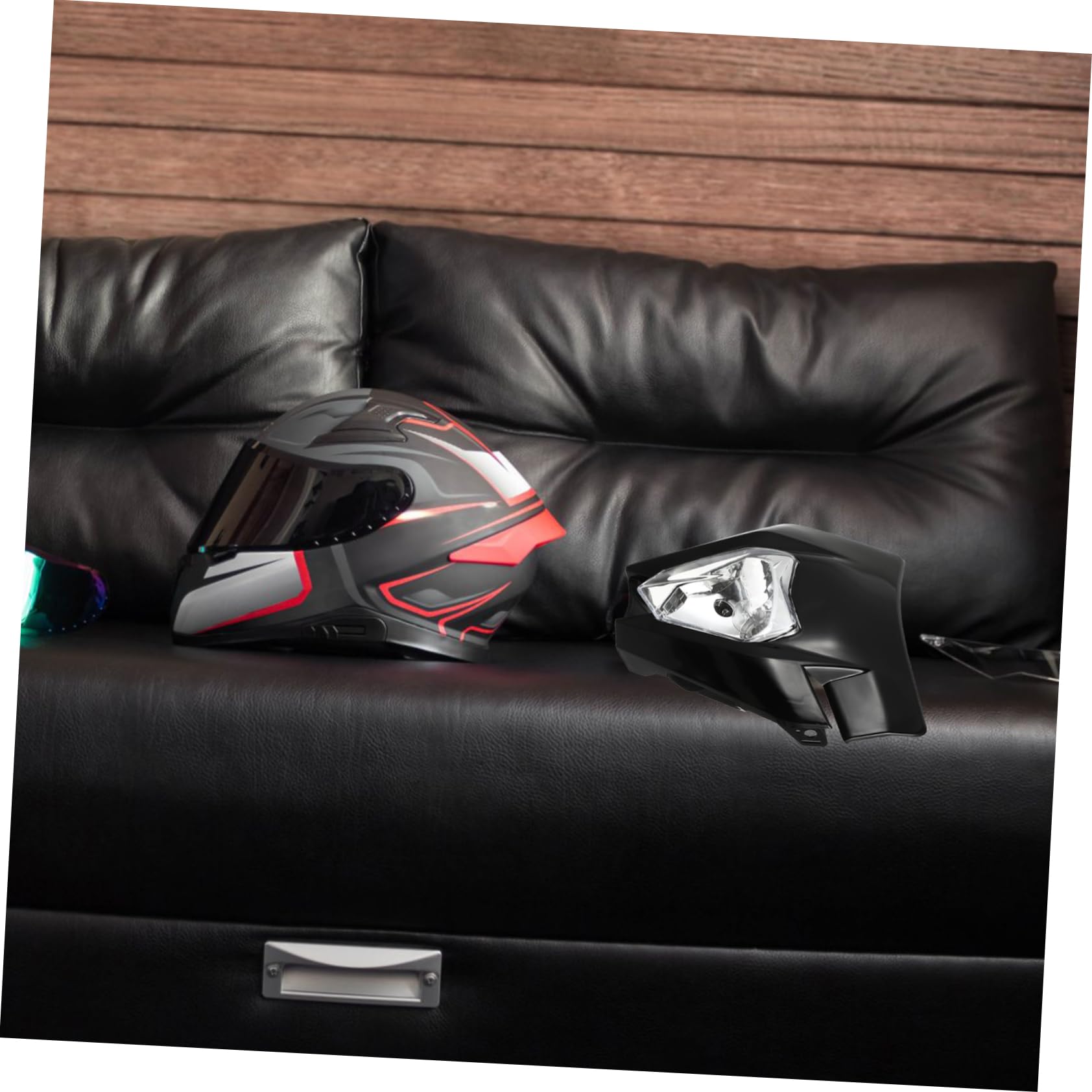 ULTECHNOVO Faro da Motocross LED Luce Anteriore per Moto Realizzata Materiali di Assicura un Funzionamento Stabile Durante la Guida Notturna Condizioni di Maltempo