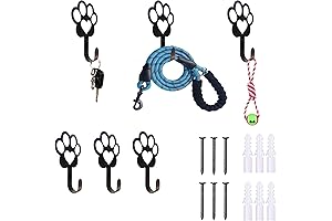 Best 6 Pcs Dog Paw Shaped Leash Hanger
