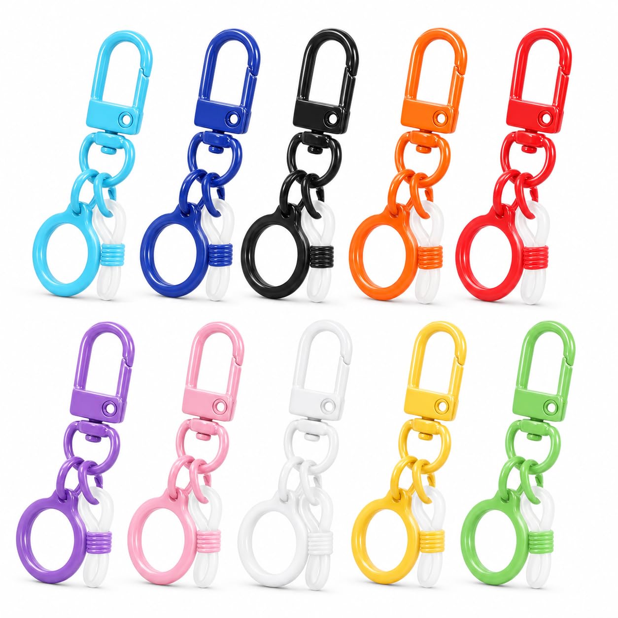 Mini Silicone Pen Holder Clips, 10 pcs for Nurse Badge Reel Lanyard