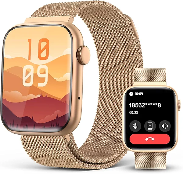 2025 Smart watches for Women with Blood Pressure Monitor, 1.9" AMOLED DA GPT AI Voice Smartwatch, 24/7 Heart Rate Stress Sleep Monitor,123 Sports Modes, IP68 Waterproof Fitness Tracker for A