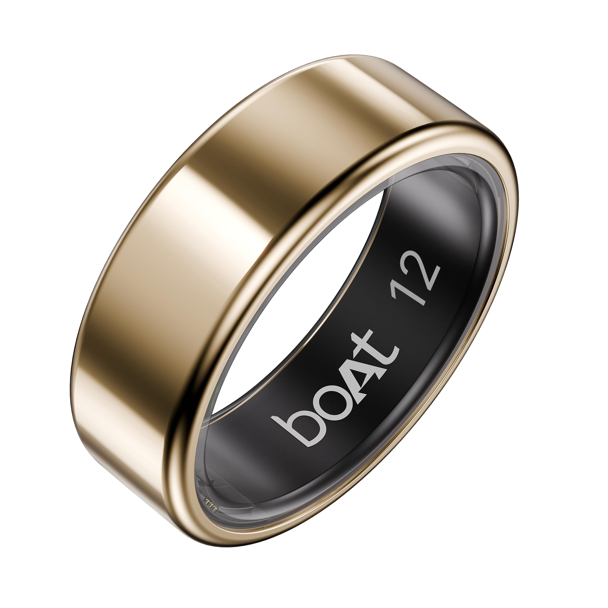 boAt New Launch SmartRing Active Plus, Auto Heart Rate, Sleep, SpO2, Stress & Skin Temperature Monitor, Stainless-Steel Build, Lightweight, 30-Days Battery, Magnetic Charging Case(12, Rose Gold)