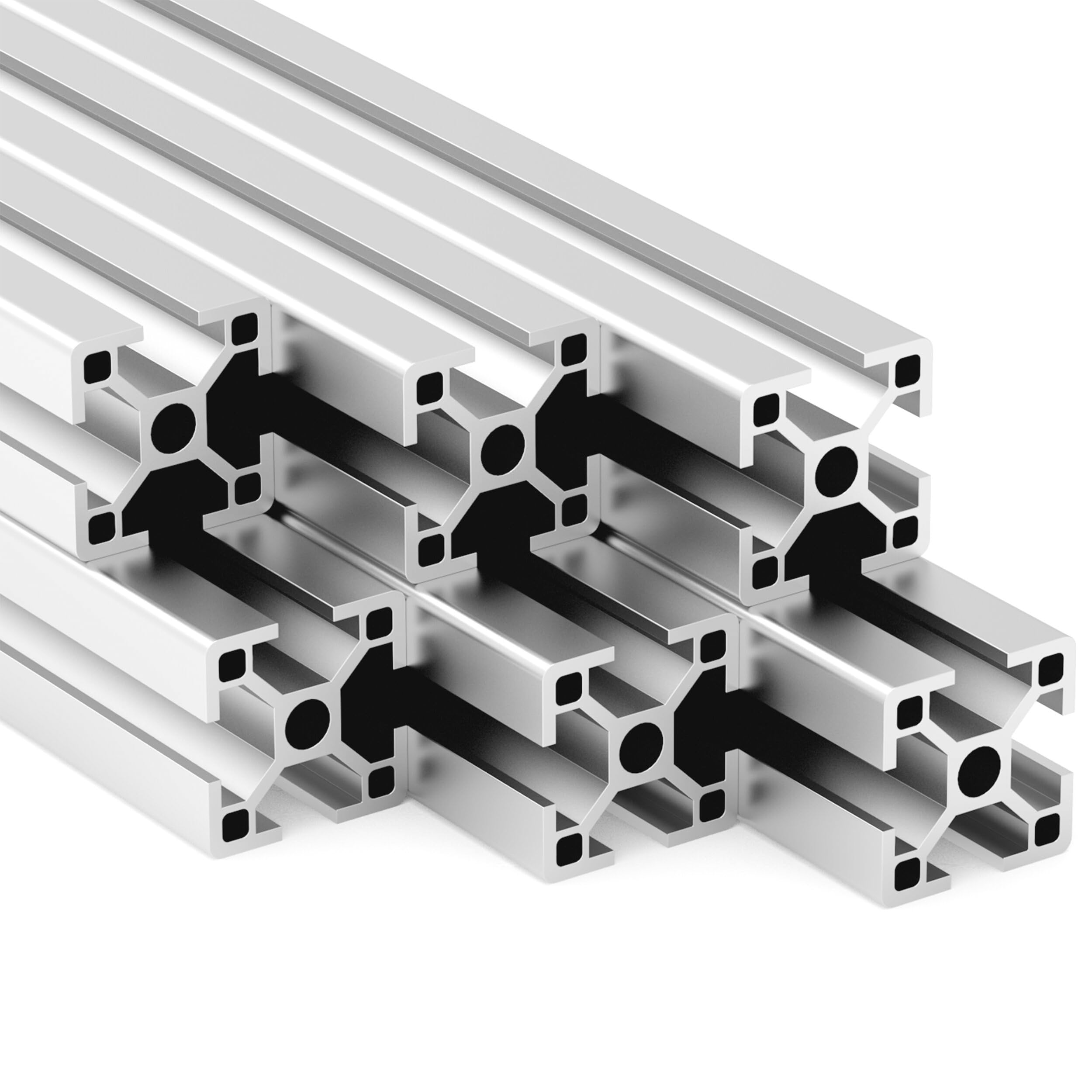 KLAK 30 - Aluprofil 6 Stück 30x30mm 2m System-, Konstruktionsprofil Nut 8