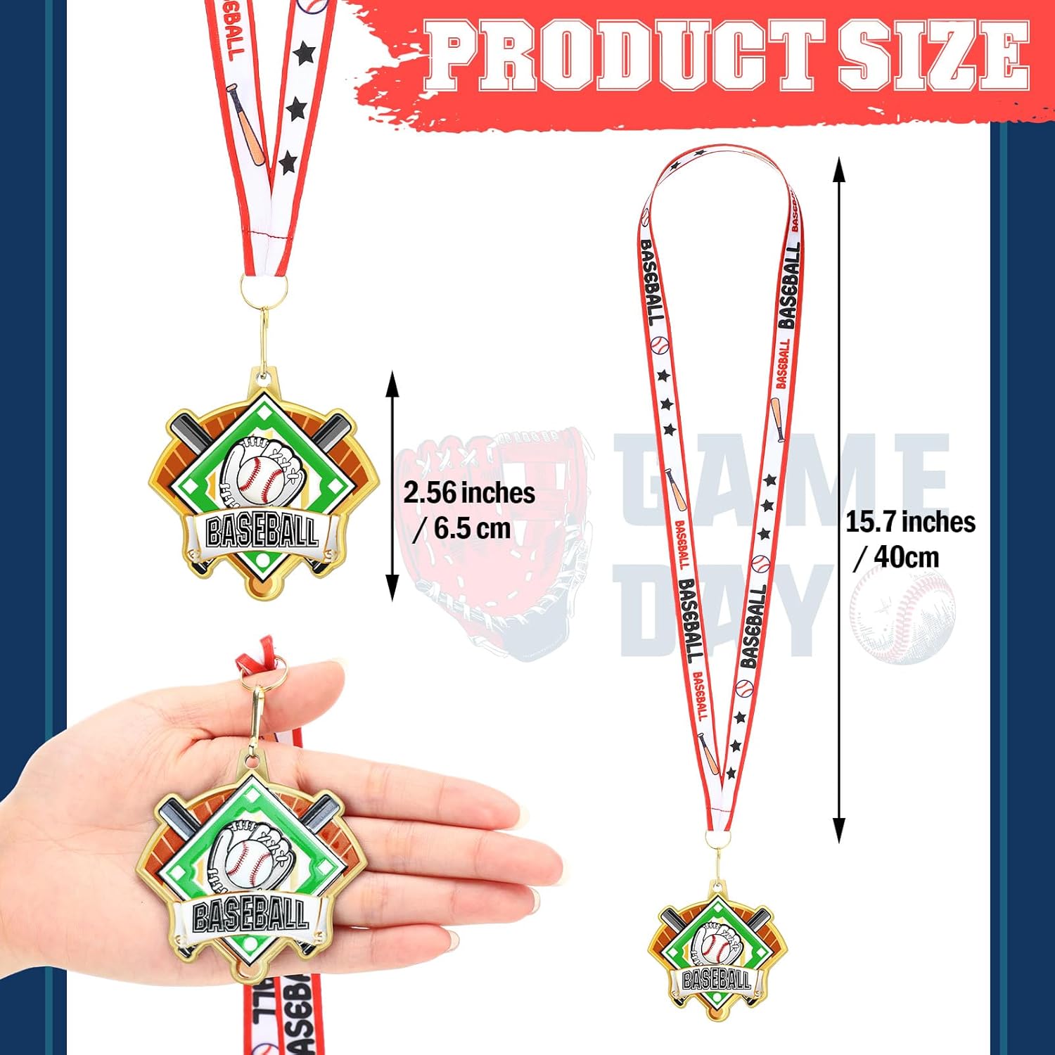12/24/36 Pcs 2.56" March Award Medals Bulk with Neck Ribbon Sport Winner Medal Trophy for Team Tournaments Prize Gift Participation Competition Madness Party Favor