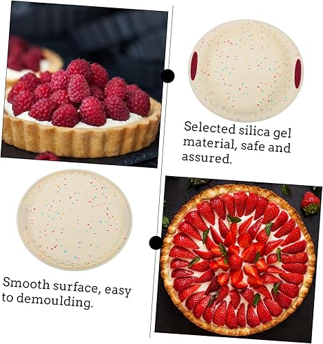 Miniatura 8 de 2 moldes de cerámica para pasteles en espiral, moldes de silicona para donas, bandeja de pizza para microondas, moldes para tartas