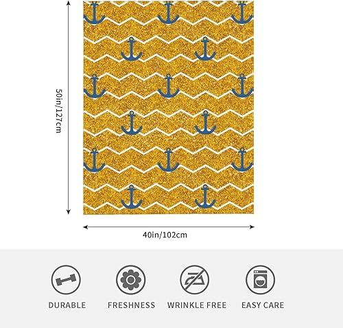 Miniatura 3 de Manta amarilla de forro polar suave para cama, manta ligera para sofá de 50 x 40 pulgadas, bonita decoración del hogar, azul