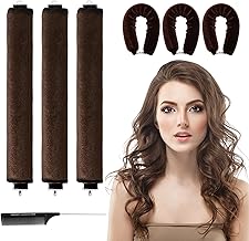 ZYNERY 3 Pièces Boudin Cheveux Boucle Sans Chaleur, Boucleur a Cheveux Sans Chaleur, Bigoudis Cheveux Long, Heatless Hair Curlers, Rouleau Cheveux avec un Peigne pour Tous Types de Cheveux
