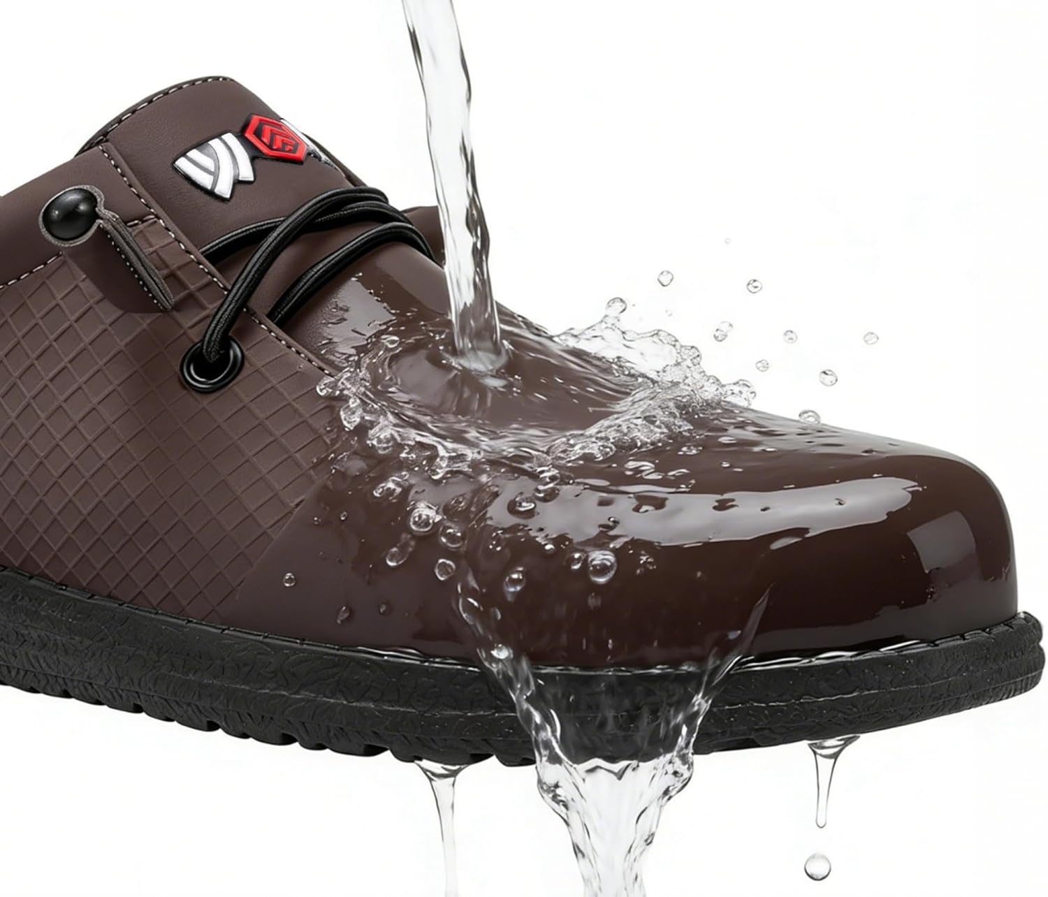 LARNMERN Slip On Steel Toe Shoes Men Lightweight Comfortable Lounging Walking Sneakers Steel Toe Loafers