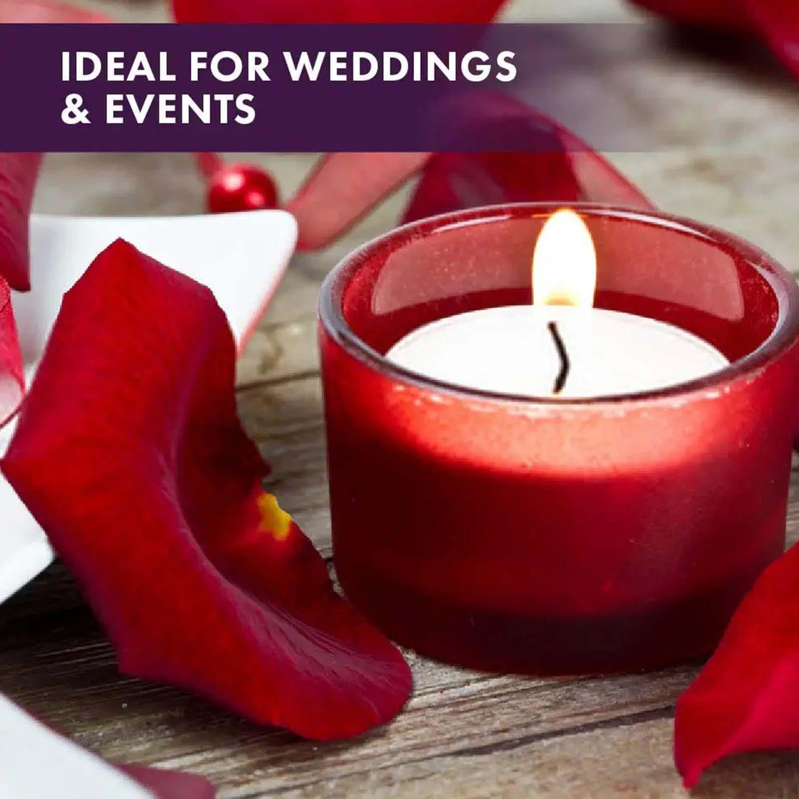 Miini Unscented Tea Lights - 10Pcs Smokeless Long Burn Time Travel Candles | Votive Tealights for Christmas Weddings Home and Décor, Dripless Small Wax Candle for Events and Centerpieces